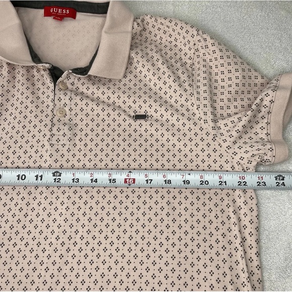 Guess Los Angeles Men’s Size XXL Light Pink Short Sleeve Polo Shirt - Picture 5 of 6